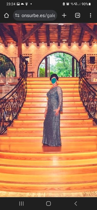 Vestido largo fiesta Rosa Clara colección Cocktel.