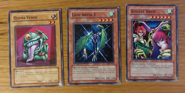 Carte da gioco di Yugioh.