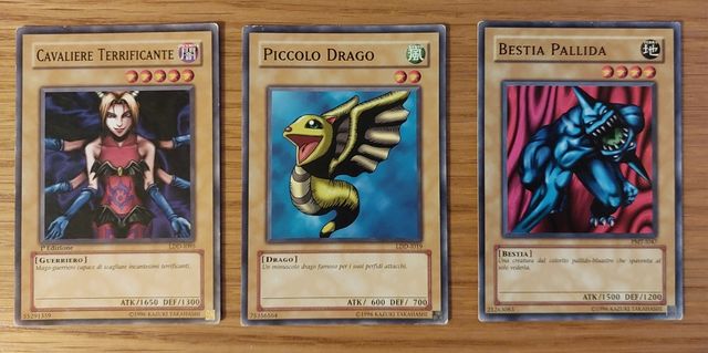 Carte da gioco di Yugioh.