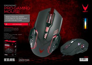 RATON MOUSE OMEGA VARR GAMING USB 2600dpi 4col LED