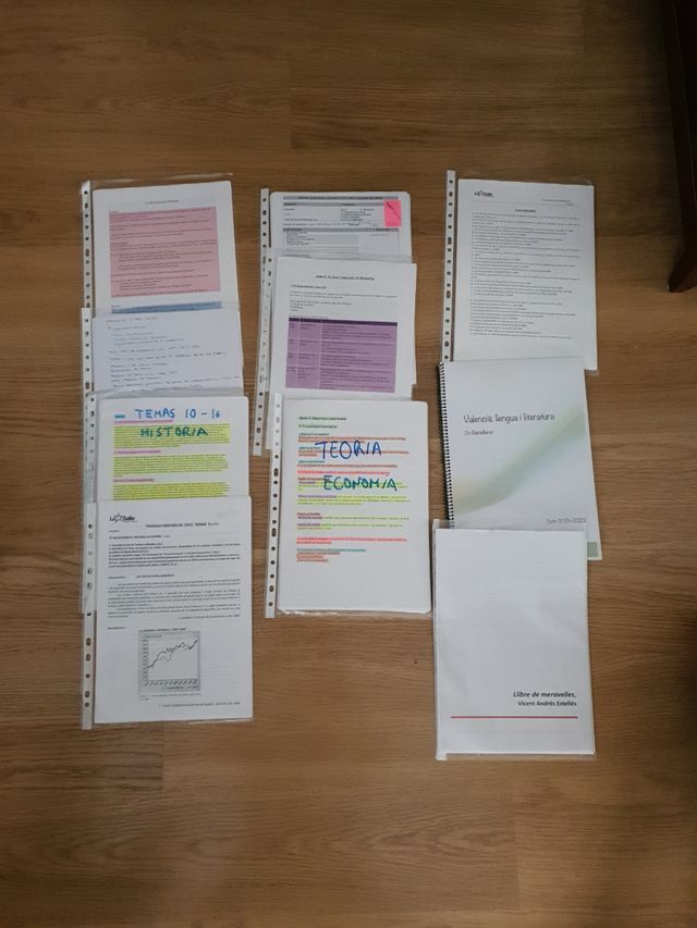 Apuntes varios 2bachiller, interesante