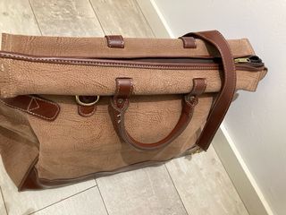 JUEGO DE MALETA y BOLSA DE VIAJE DE PIEL