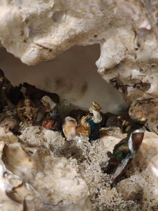 Presepe in ostriche e conchiglie