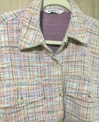 Chaqueta crop Stradivarius L oversize