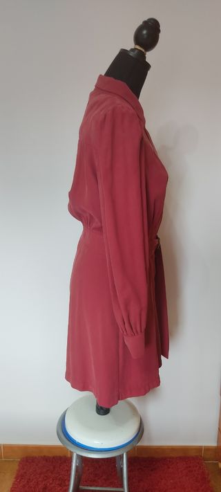 Vestido camisero rojo Zara