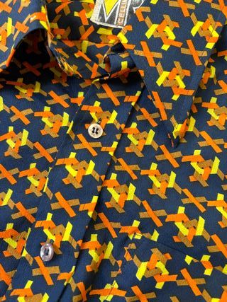 Camisa vintage con estampado Mr Cellini