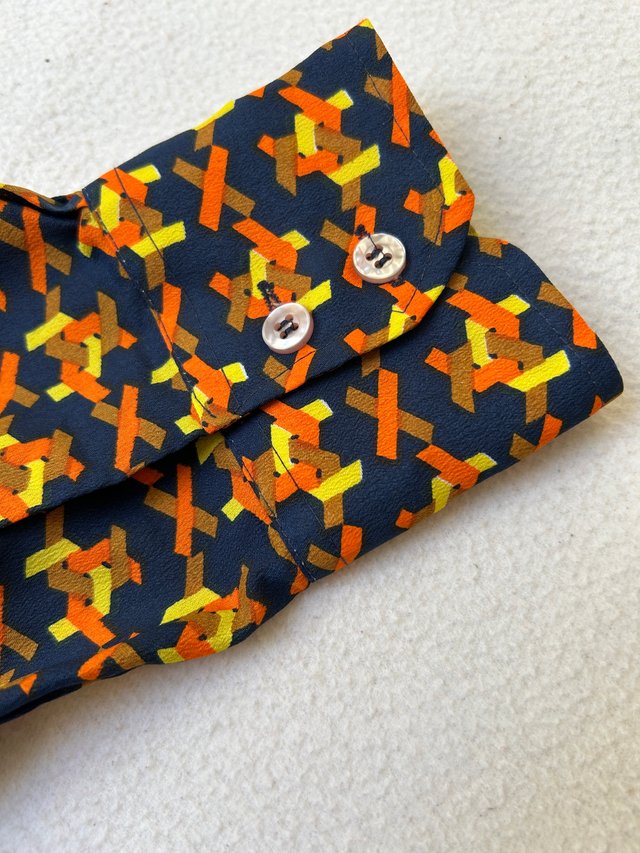 Camisa vintage con estampado Mr Cellini