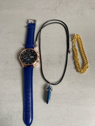 Reloj hombre más pulsera y colgante