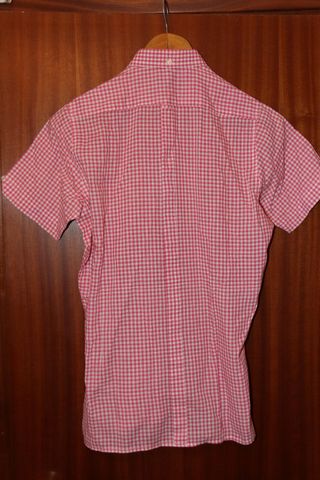 Camisa vintage Ben Sherman gingham, rosa, talla S