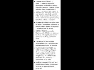 Bebé llorón LÁGRIMAS MÁGICAS Happy Flowers