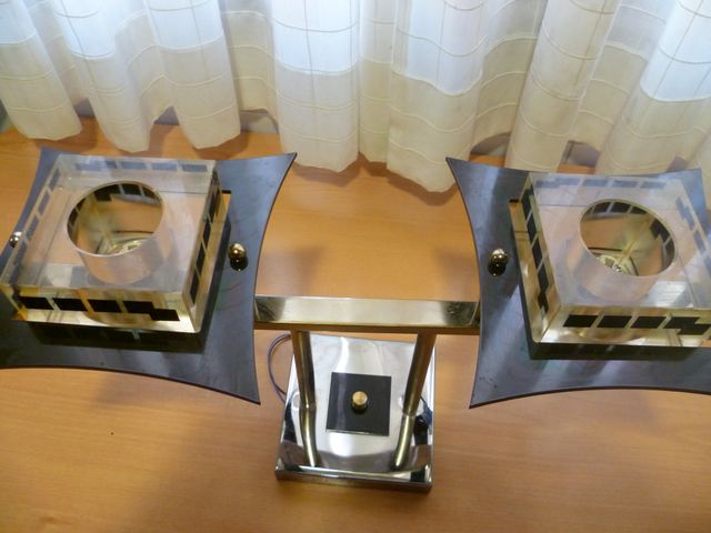 Lámpara de techo plateada