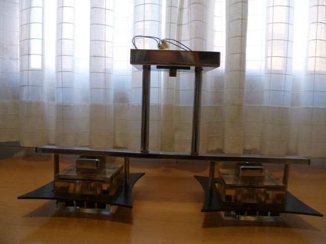 Lámpara de techo plateada