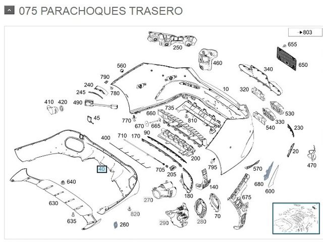 Spoiler difusor Mercedes Cla Amg w118