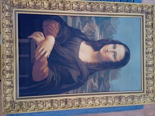 Cuadro ”La Gioconda” o ”Mona Lisa” óleo en lienzo.