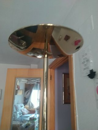 lampara de nogal antigua de pie preciosa