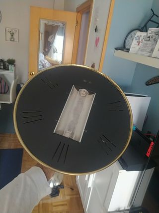 lampara de nogal antigua de pie preciosa