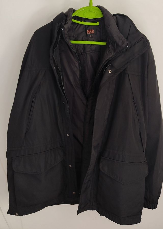 Chaqueta doble negra grande