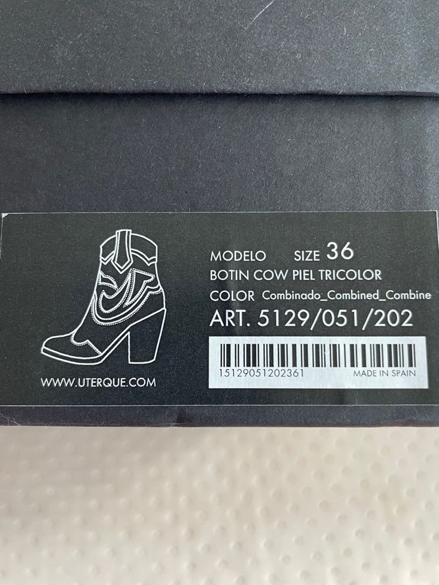 Botin piel tricolor Uterqüe