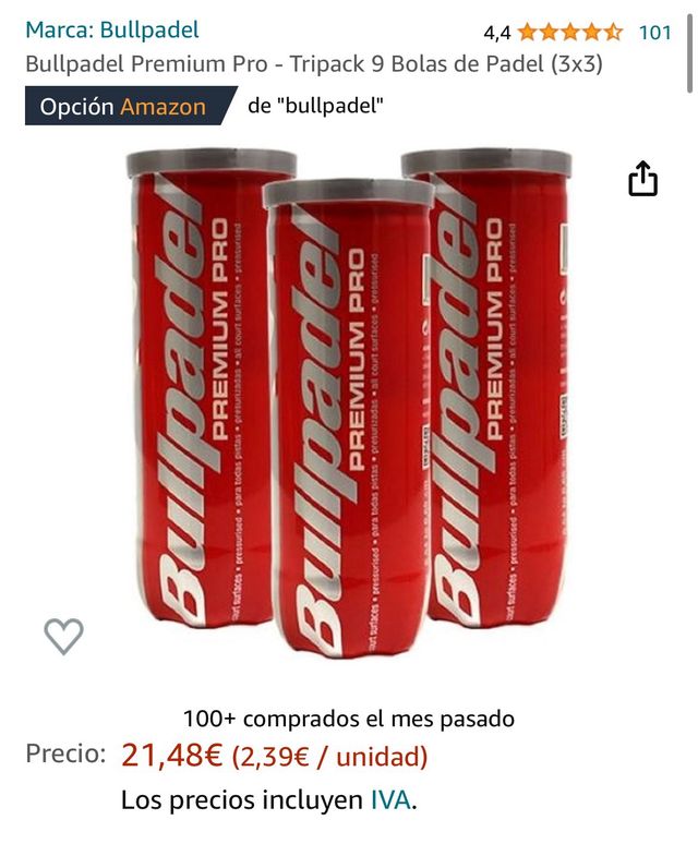 Pack Botes Pelotas Padel Bullpadel Premium