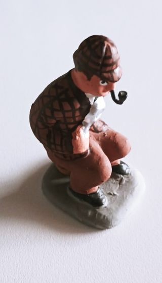 Figura Caganer SHERLOCK HOLMES Navidad