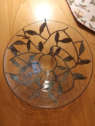 Centrotavola vetro e ferro