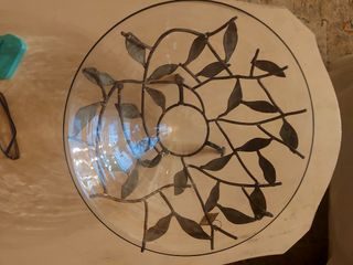 Centrotavola vetro e ferro