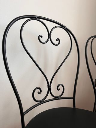 2 sillas hierro forjado