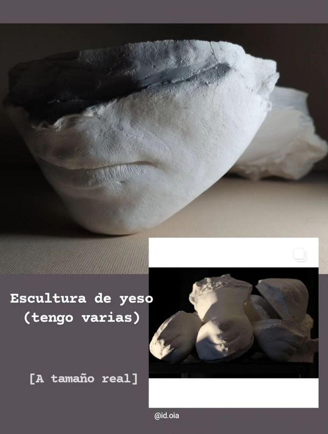 Escultura yeso "Cara"