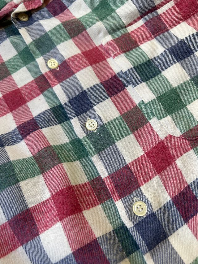 Camisa de franela de cuadros verdes,rojos y azules