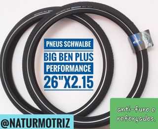 Pneu 26"x2.15 antifuro Shwalbe Big Ben Plus Perfo