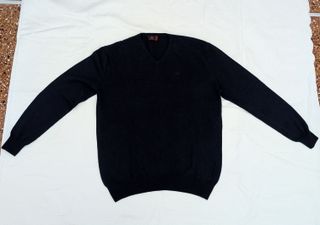 Maglione Kappa Uomo L Blu Navy Lambswool Bologna