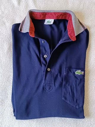 Polo Lacoste manga larga con bolsillo