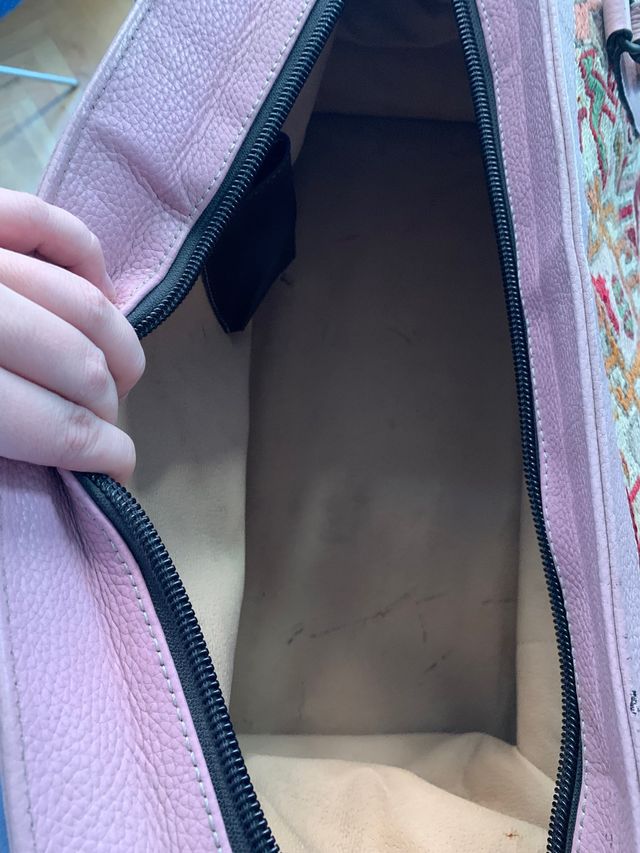 Bolso viaje vintage kilim y piel turco