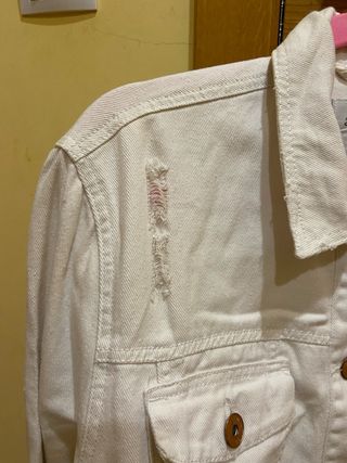 Cazadora vaquera blanca