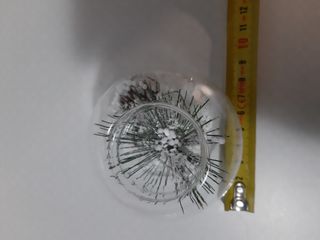 sfera natale con neve portacandela