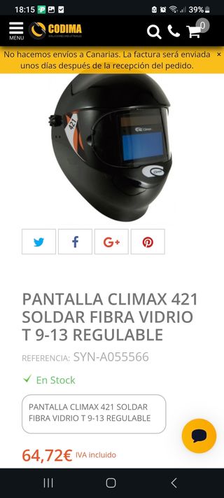 Casco de soldar