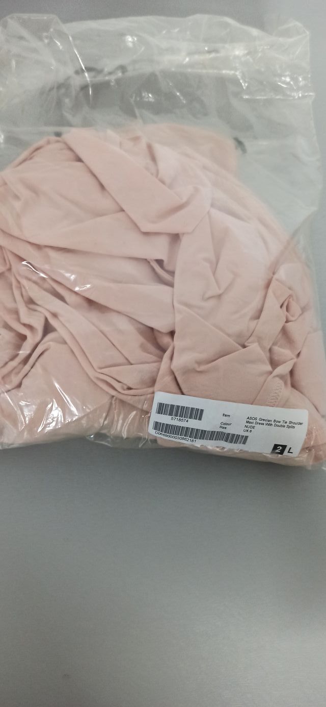 ASOS GREEK DRESS, papillon, spalla, spacchi, nuovo