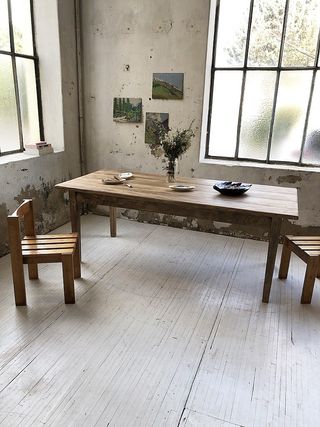 Mesa madera 2 metros rústica 