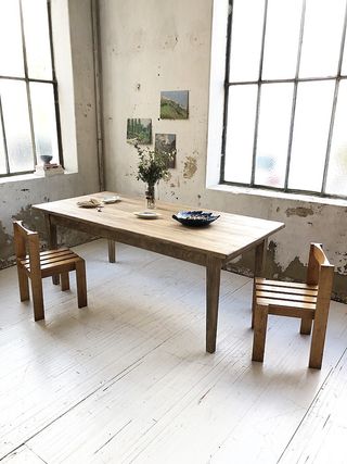 Mesa madera 2 metros rústica 