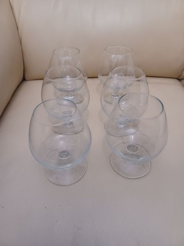 6 Copas de coñac