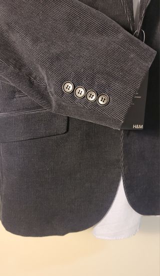 Americana Blazer Pana Azul Hombre