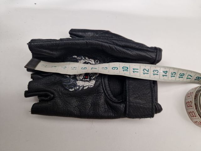 Guantes cuero dedos cortados