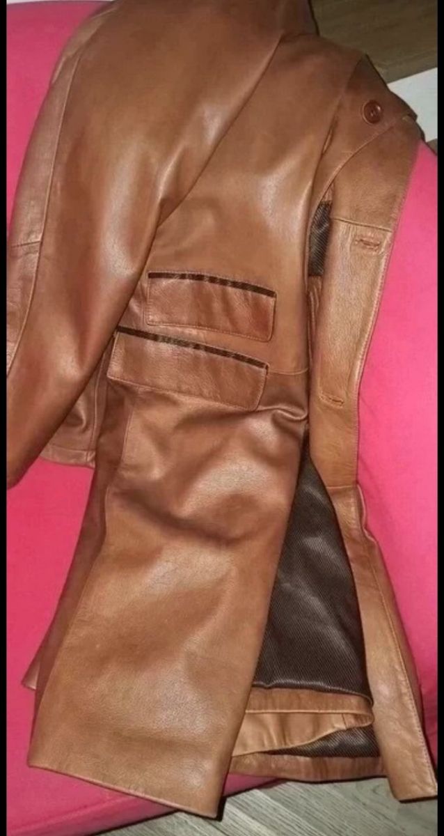 Trench pelle pregiata