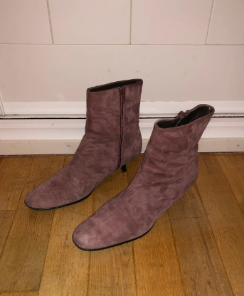 Botín de terciopelo de piel autentica