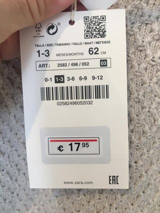 Pelele y capota talla 1-3 ZARA NUEVO CON ETIQUETA