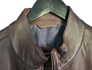 Cazadora cuero Massimo Dutti. XL