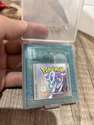 Pokemon Edición cristal y manual game boy