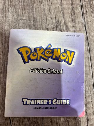Pokemon Edición cristal y manual game boy