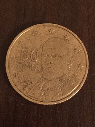 Moneda Grecia 50 céntimos 2002