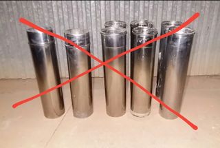 Tubi in acciaio inossidabile a parete singola e doppia da 125 mm